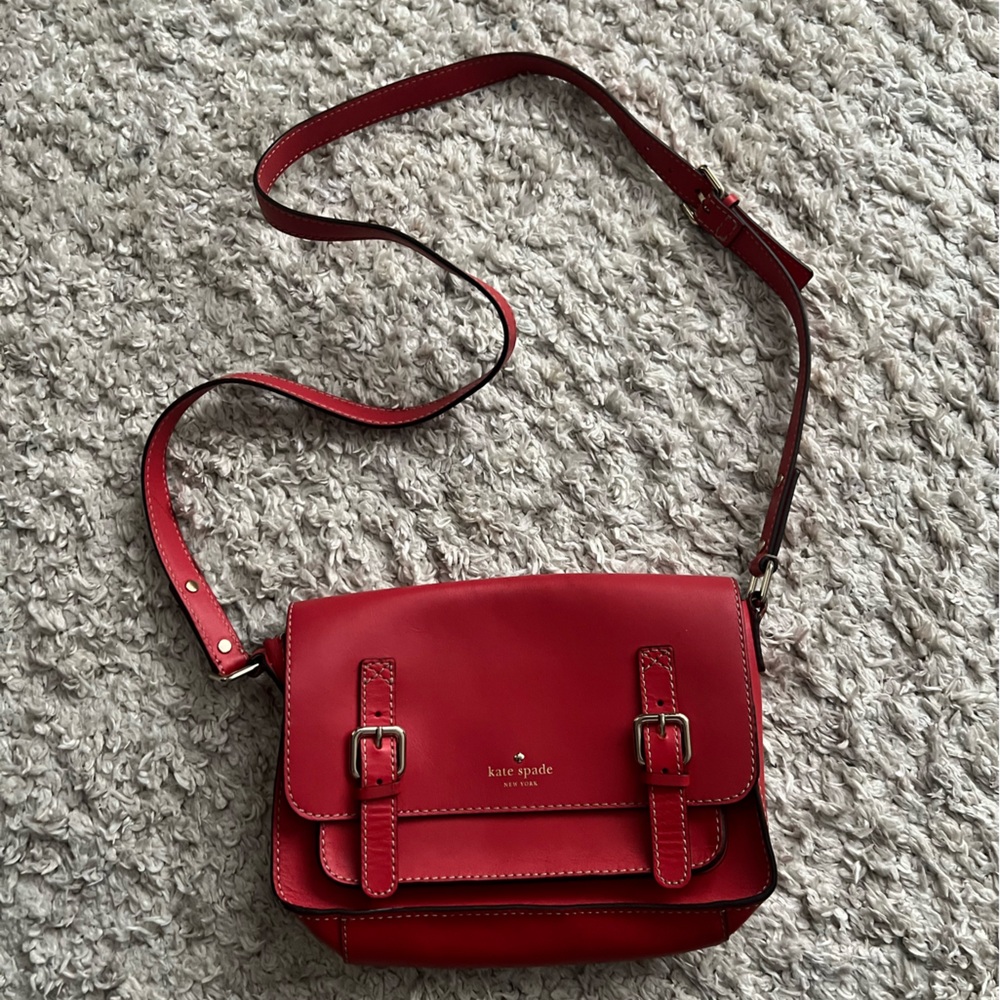 Kate Spade Red Leather Crossbody Bag